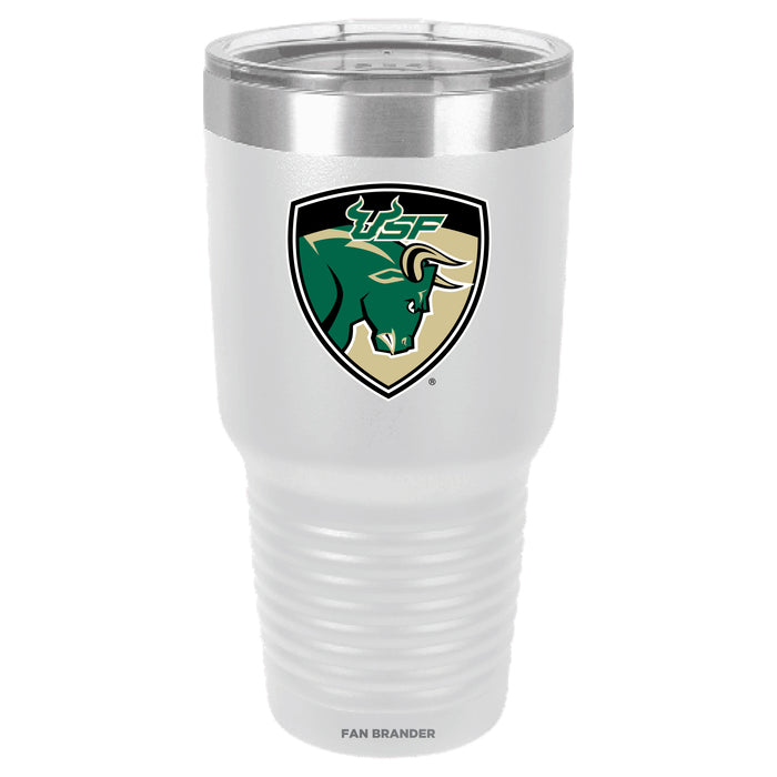 Fan Brander 30oz Stainless Steel Tumbler with South Florida Bulls Secondary Logo