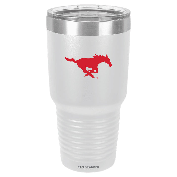 Fan Brander 30oz Stainless Steel Tumbler with SMU Mustangs Secondary Logo