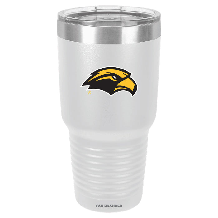 Fan Brander 30oz Stainless Steel Tumbler with Southern Mississippi Golden Eagles Primary Logo