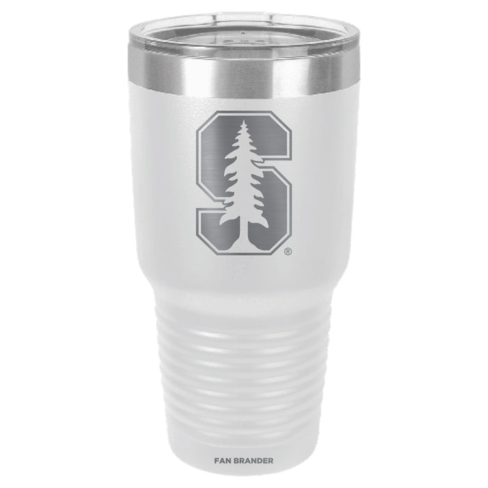 Fan Brander 30oz Stainless Steel Tumbler with Stanford Cardinal Etched Primary Logo