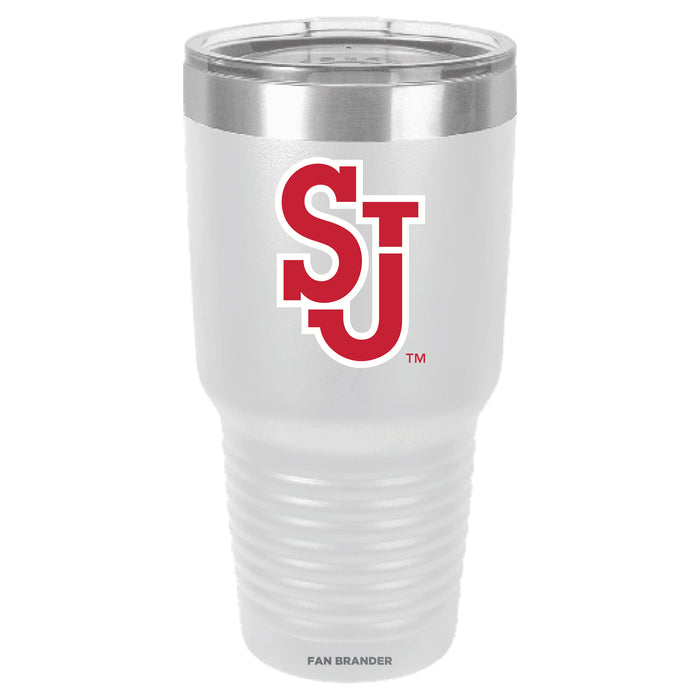 Fan Brander 30oz Stainless Steel Tumbler with St. John's Red Storm Primary Logo