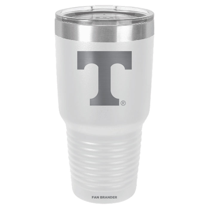Fan Brander 30oz Stainless Steel Tumbler with Tennessee Vols Etched Primary Logo