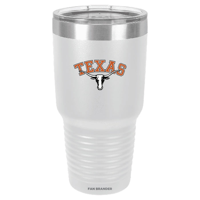 Fan Brander 30oz Stainless Steel Tumbler with Texas Longhorns Secondary Logo