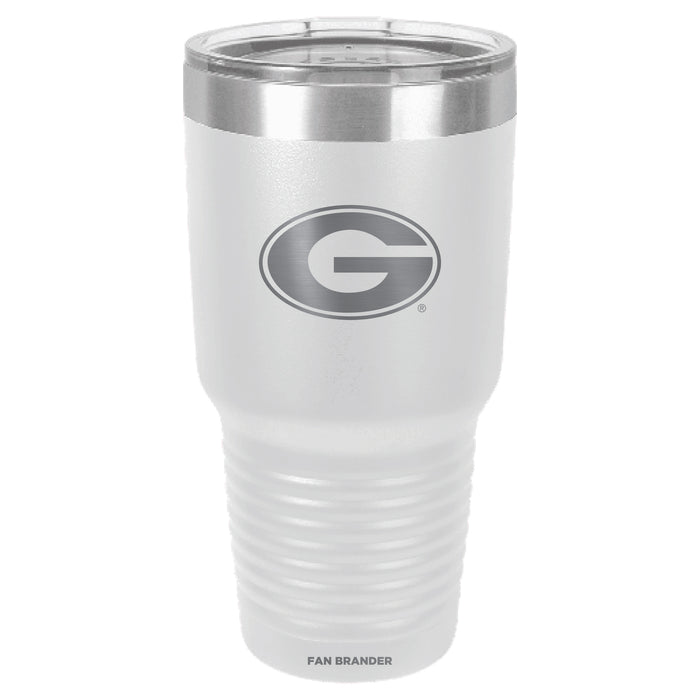 Fan Brander 30oz Stainless Steel Tumbler with Georgia Bulldogs Etched Primary Logo