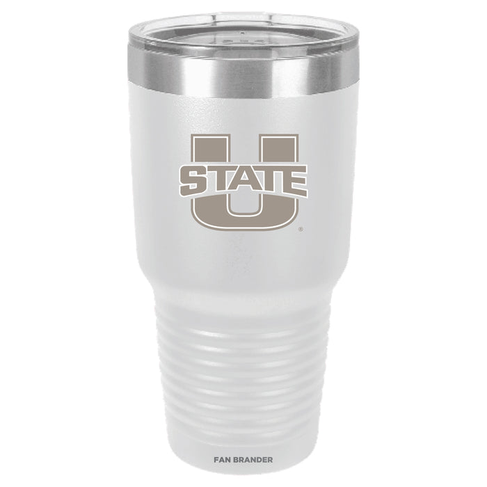 Fan Brander 30oz Stainless Steel Tumbler with Utah State Aggies Primary Logo