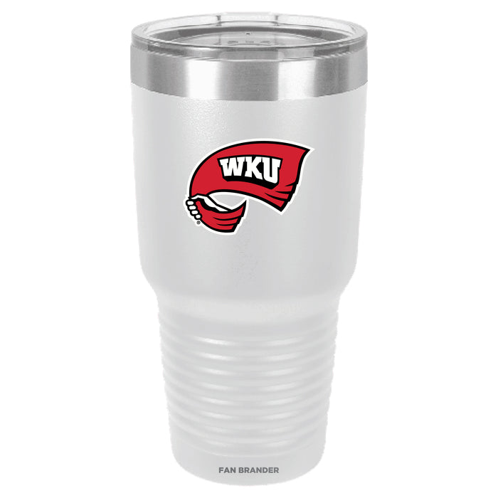 Fan Brander 30oz Stainless Steel Tumbler with Western Kentucky Hilltoppers Primary Logo
