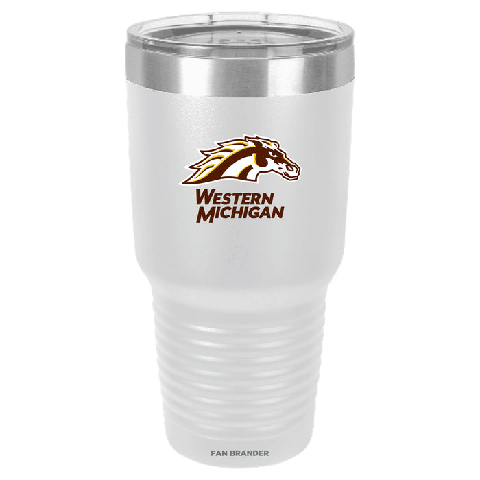 Fan Brander 30oz Stainless Steel Tumbler with Western Michigan Broncos Secondary Logo