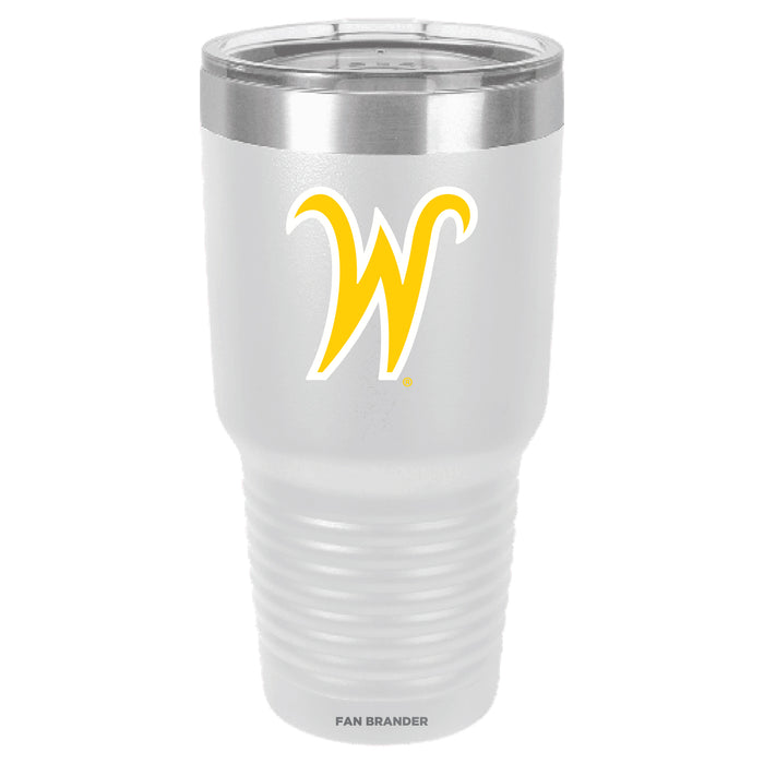 Fan Brander 30oz Stainless Steel Tumbler with Wichita State Shockers Secondary Logo