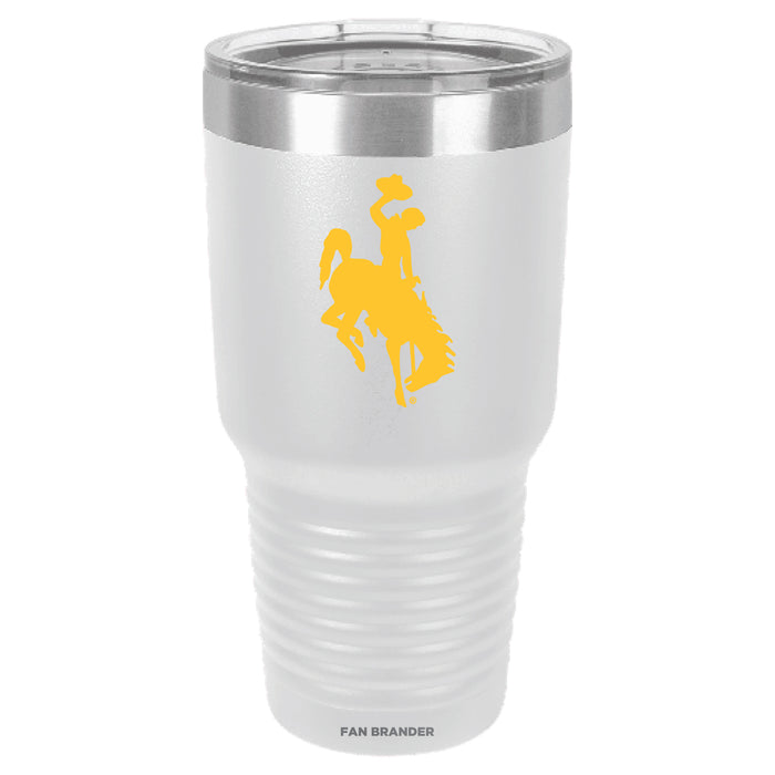 Fan Brander 30oz Stainless Steel Tumbler with Wyoming Cowboys Primary Logo