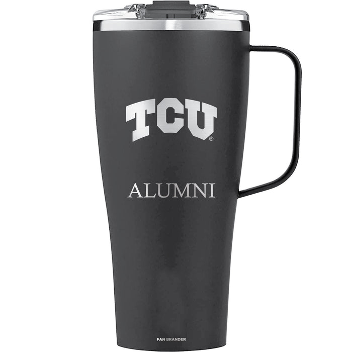BruMate Toddy XL 32oz Tumbler with Texas Christian University Horned Frogs Alumni Primary Logo