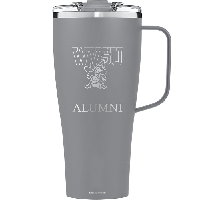 BruMate Toddy XL 32oz Tumbler with West Virginia State Univ Yellow Jackets Alumni Primary Logo