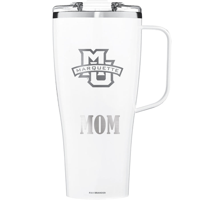 BruMate Toddy XL 32oz Tumbler with Marquette Golden Eagles Mom Primary Logo