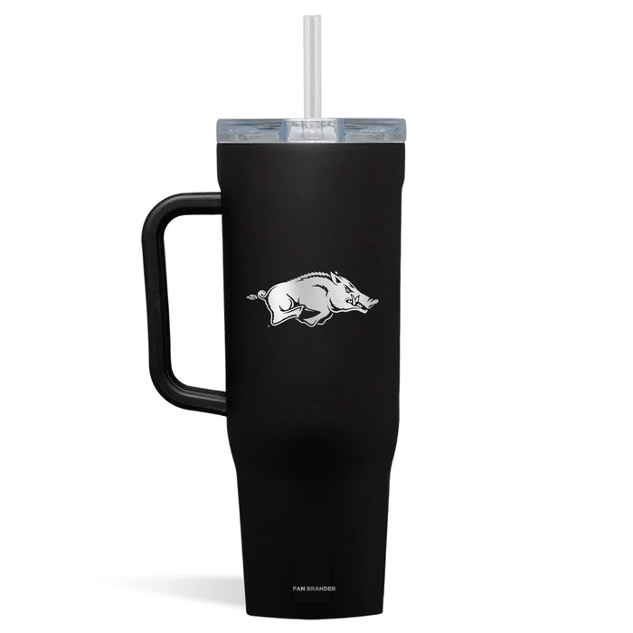 Corkcicle Cruiser 40oz Tumbler with Arkansas Razorbacks Etched Primary Logo