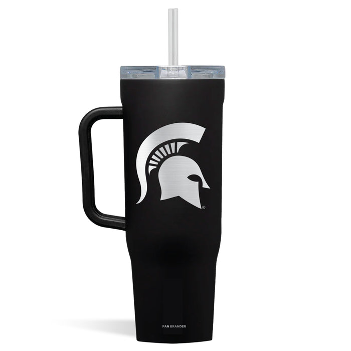 Corkcicle Cruiser 40oz Tumbler with Michigan State Spartans Etched Primary Logo