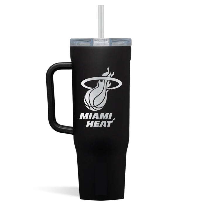 Corkcicle Cruiser 40oz Tumbler with Miami Heat Etched Primary Logo