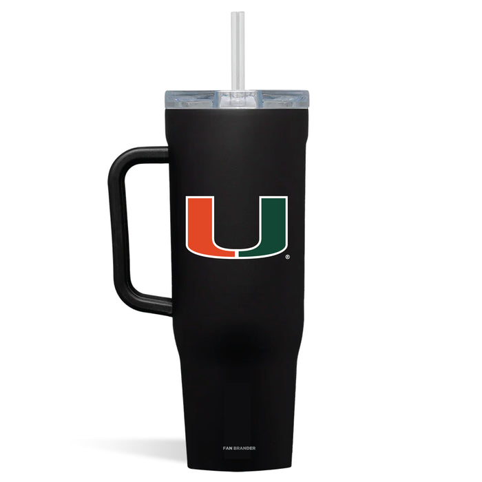 Corkcicle Cruiser 40oz Tumbler with Miami Hurricanes Primary Logo