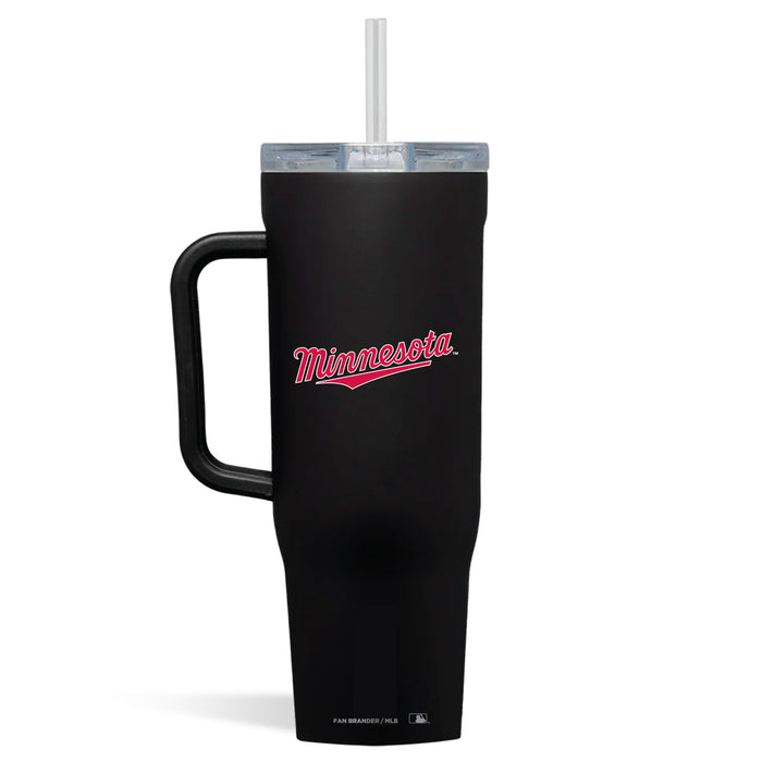 Corkcicle Cruiser 40oz Tumbler with Minnesota Twins Wordmark Logo