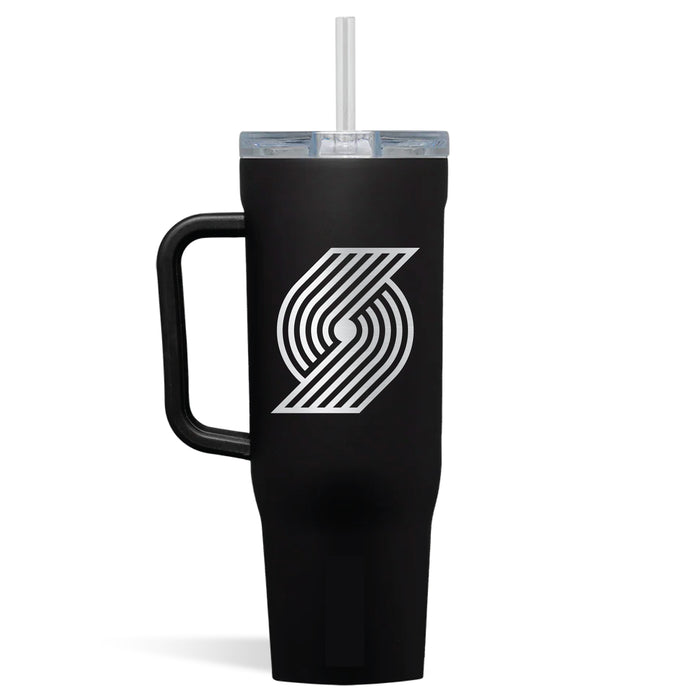 Corkcicle Cruiser 40oz Tumbler with Portland Trailblazers Etched Primary Logo