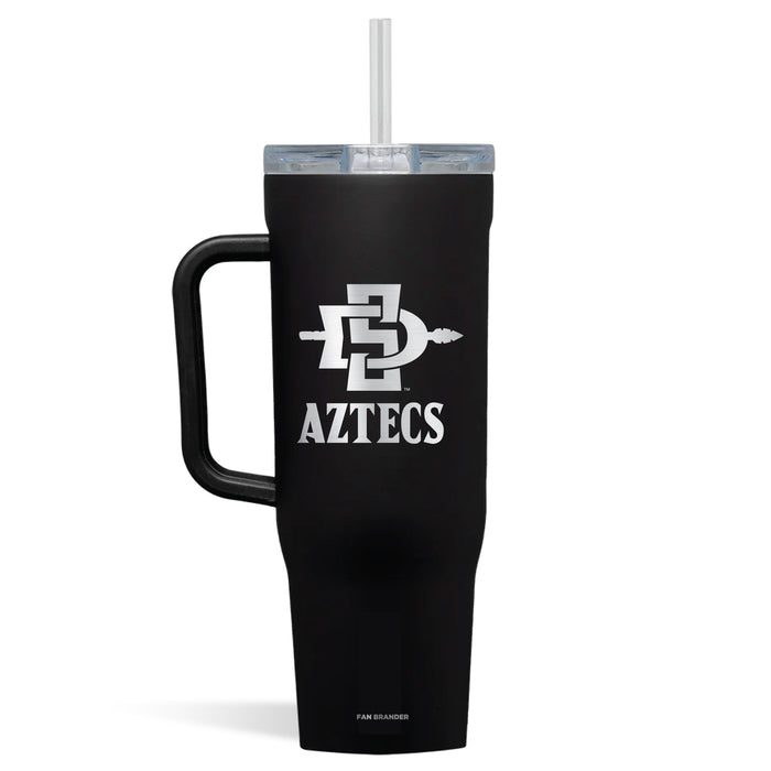 Corkcicle Cruiser 40oz Tumbler with San Diego State Aztecs Etched Primary Logo