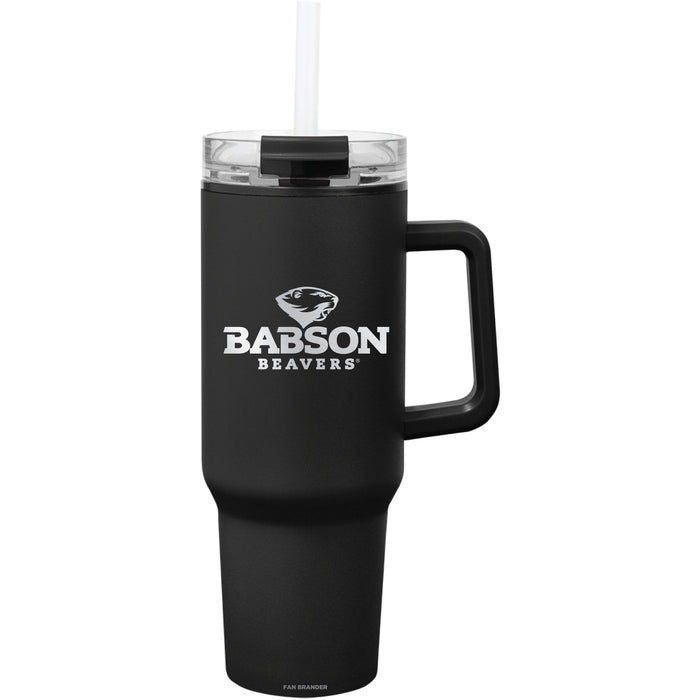 Fan Brander Quest Series 40oz Tumbler with Babson University Etched Primary Logo