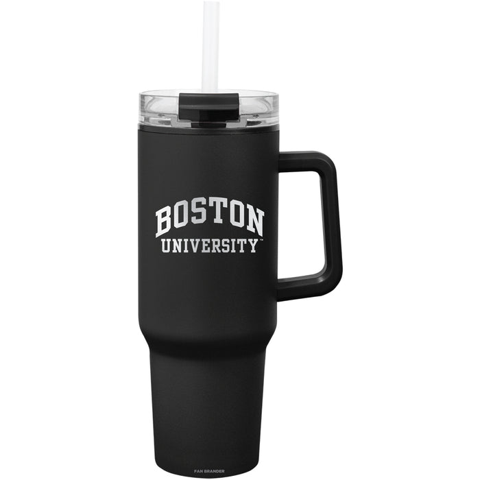 Fan Brander Quest Series 40oz Tumbler with Boston University Etched Primary Logo
