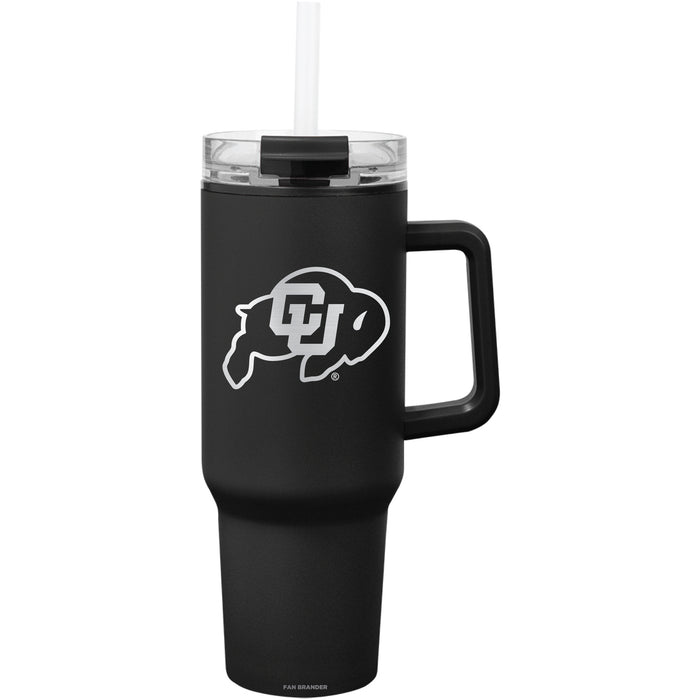 Fan Brander Quest Series 40oz Tumbler with Colorado Buffaloes Etched Primary Logo