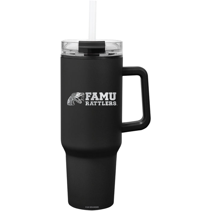 Fan Brander Quest Series 40oz Tumbler with Florida A&M Rattlers Etched Primary Logo