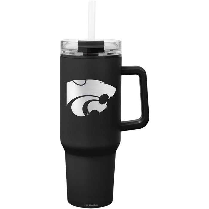 Fan Brander Quest Series 40oz Tumbler with Kansas State Wildcats Etched Primary Logo
