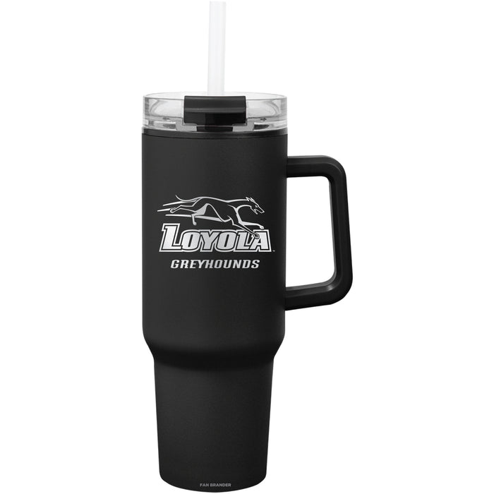 Fan Brander Quest Series 40oz Tumbler with Loyola Univ Of Maryland Hounds Etched Primary Logo