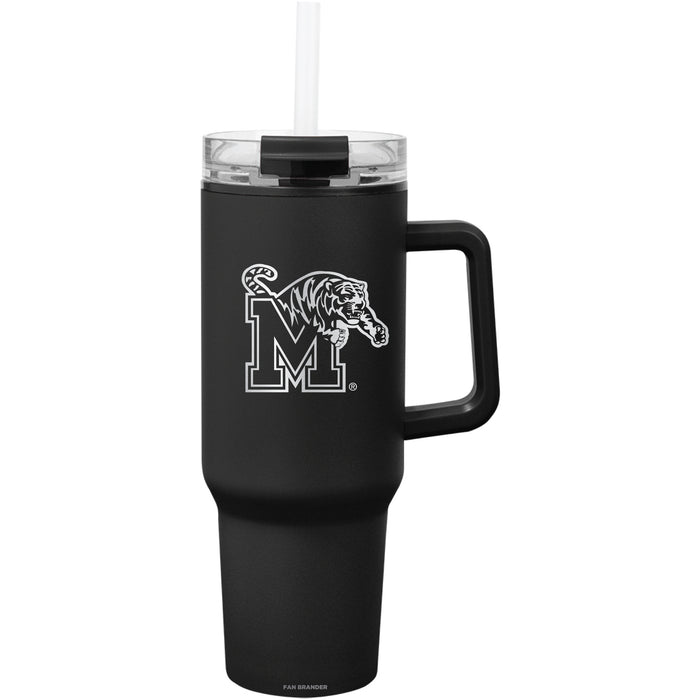 Fan Brander Quest Series 40oz Tumbler with Memphis Tigers Etched Primary Logo