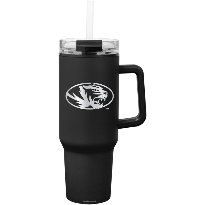 Fan Brander Quest Series 40oz Tumbler with Missouri Tigers Etched Primary Logo