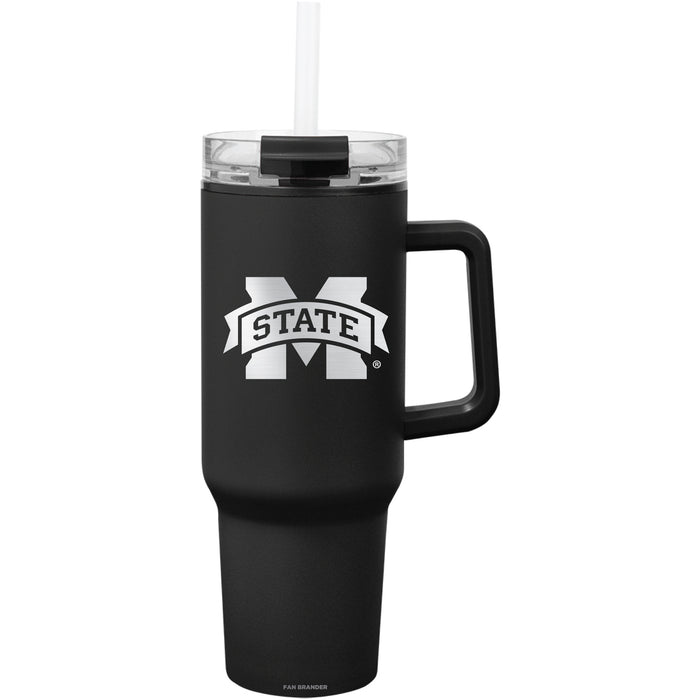 Fan Brander Quest Series 40oz Tumbler with Mississippi State Bulldogs Etched Primary Logo