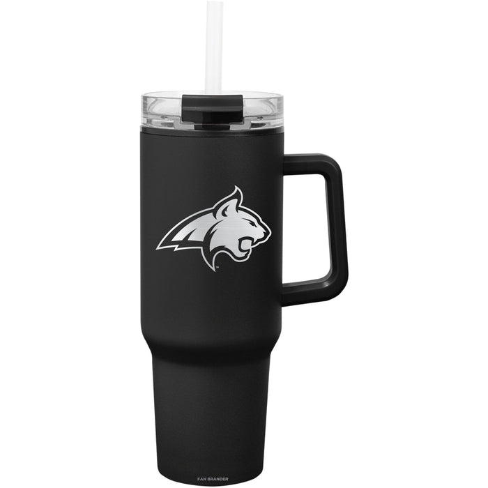 Fan Brander Quest Series 40oz Tumbler with Montana State Bobcats Etched Primary Logo