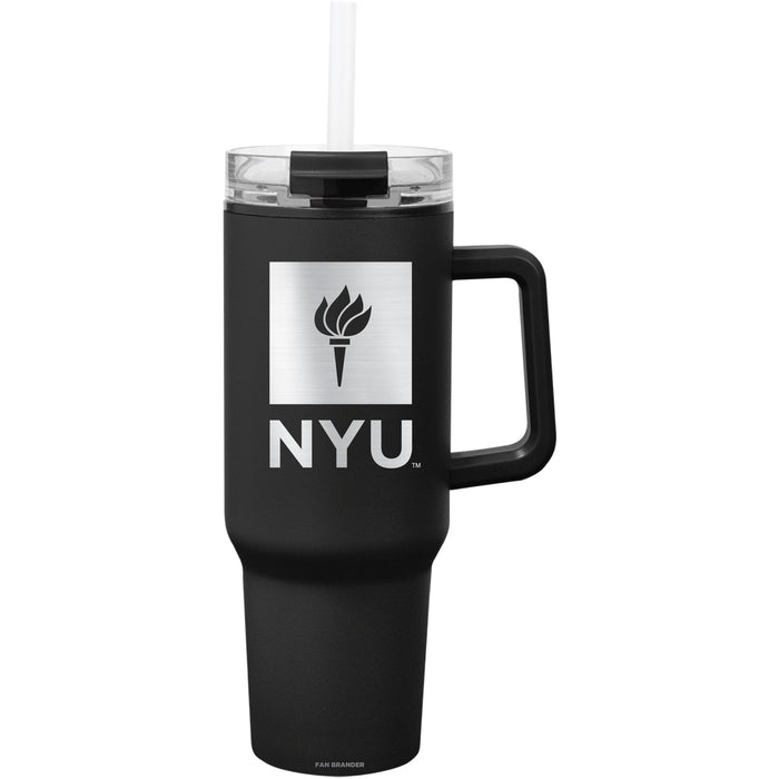 Fan Brander Quest Series 40oz Tumbler with NYU Etched Primary Logo