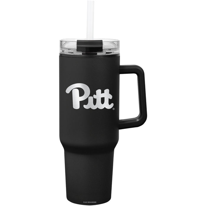 Fan Brander Quest Series 40oz Tumbler with Pittsburgh Panthers Etched Primary Logo