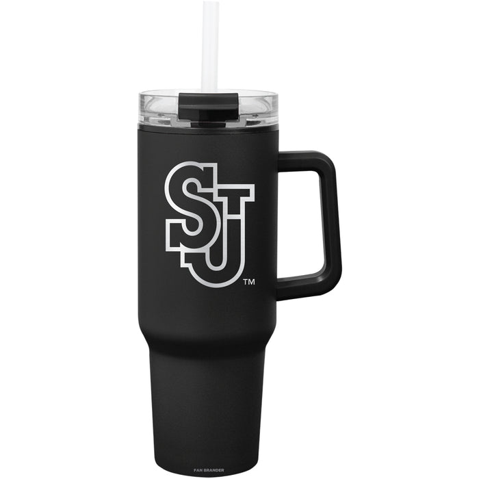 Fan Brander Quest Series 40oz Tumbler with St. John's Red Storm Etched Primary Logo