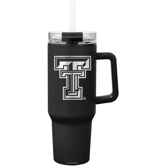 Fan Brander Quest Series 40oz Tumbler with Texas Tech Red Raiders Etched Primary Logo