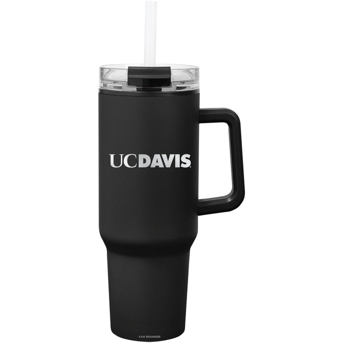 Fan Brander Quest Series 40oz Tumbler with UC Davis Aggies Etched Primary Logo