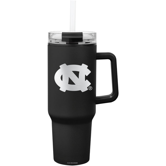 Fan Brander Quest Series 40oz Tumbler with UNC Tar Heels Etched Primary Logo