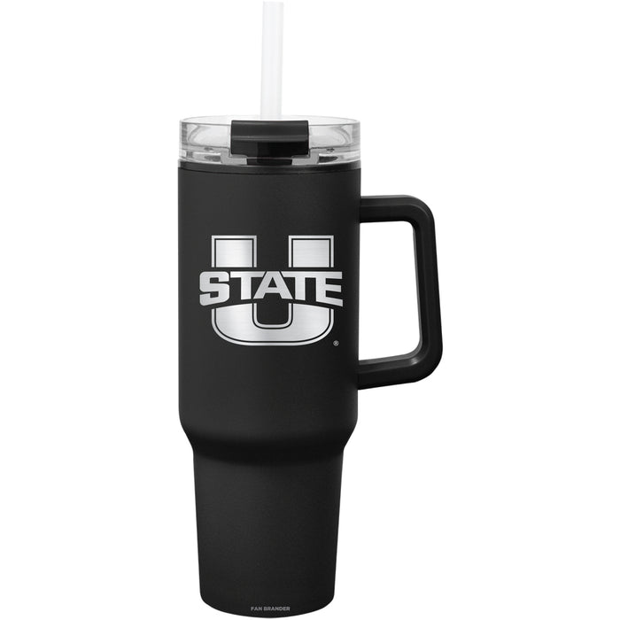 Fan Brander Quest Series 40oz Tumbler with Utah State Aggies Etched Primary Logo