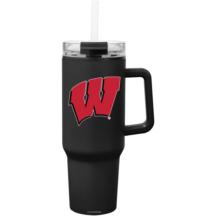 Fan Brander Quest Series 40oz Tumbler with Wisconsin Badgers Primary Logo