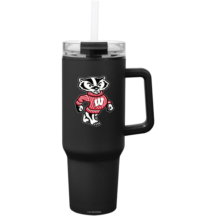 Fan Brander Quest Series 40oz Tumbler with Wisconsin Badgers Secondary Logo