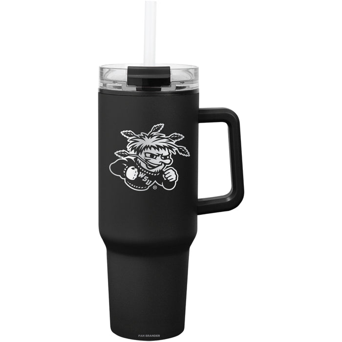 Fan Brander Quest Series 40oz Tumbler with Wichita State Shockers Etched Primary Logo
