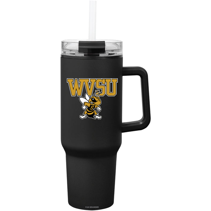 Fan Brander Quest Series 40oz Tumbler with West Virginia State Univ Yellow Jackets Primary Logo