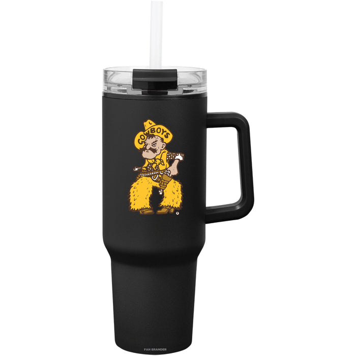 Fan Brander Quest Series 40oz Tumbler with Wyoming Cowboys Secondary Logo