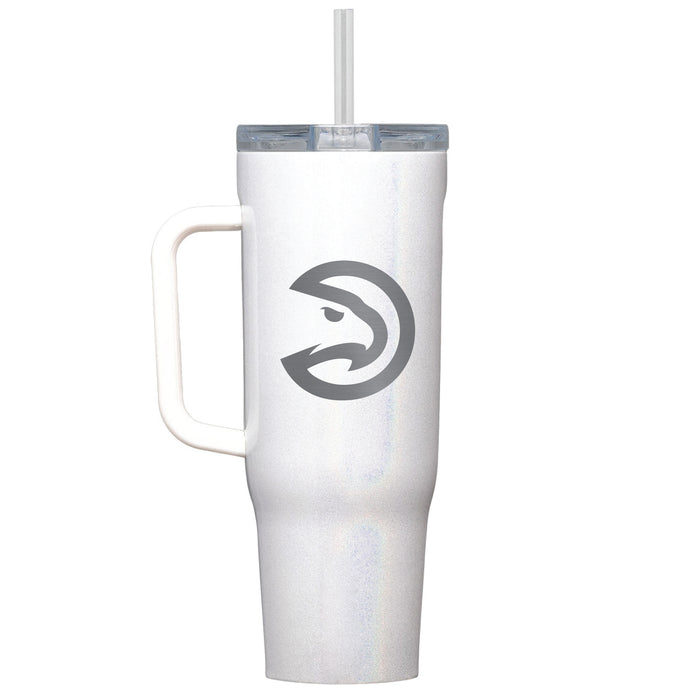 Corkcicle Cruiser 40oz Tumbler with Atlanta Hawks Etched Primary Logo