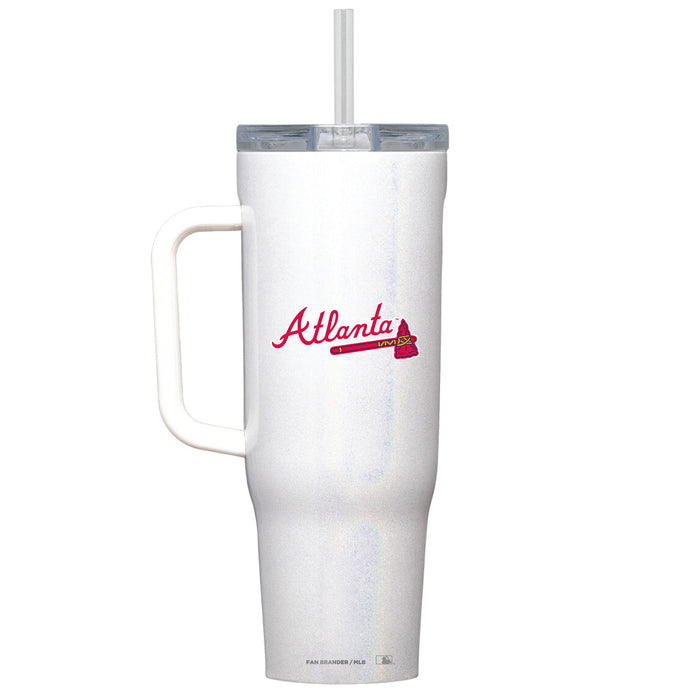 Corkcicle Cruiser 40oz Tumbler with Atlanta Braves Wordmark Logo