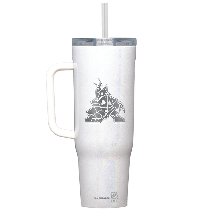 Corkcicle Cruiser 40oz Tumbler with Arizona Coyotes Etched Primary Logo