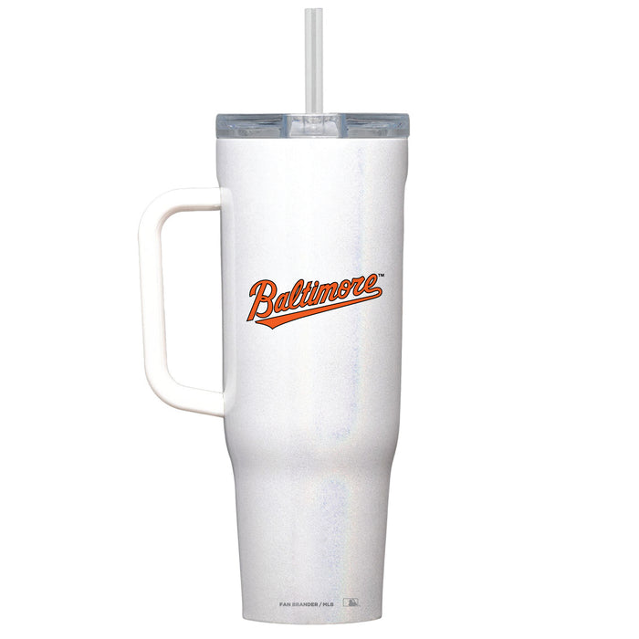 Corkcicle Cruiser 40oz Tumbler with Baltimore Orioles Wordmark Logo