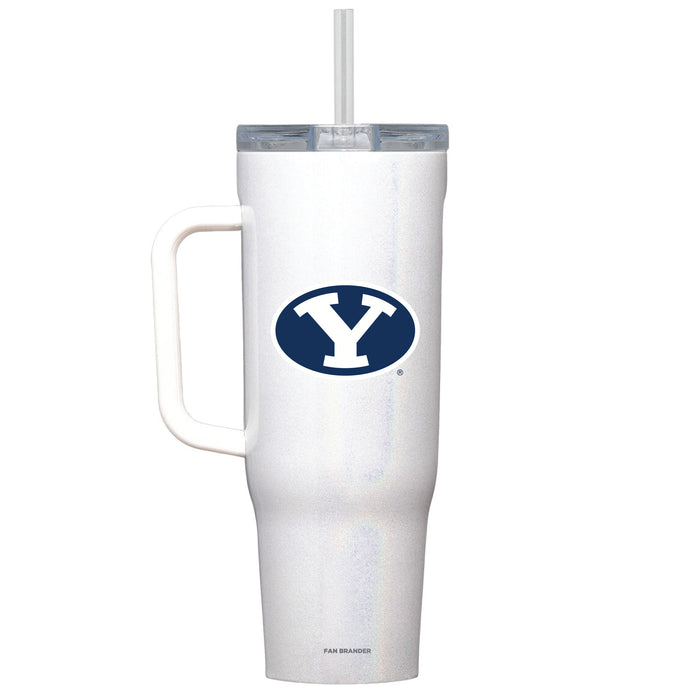 Corkcicle Cruiser 40oz Tumbler with Brigham Young Cougars Primary Logo